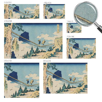 Mural de pared con estampado hermoso Puente de montaña