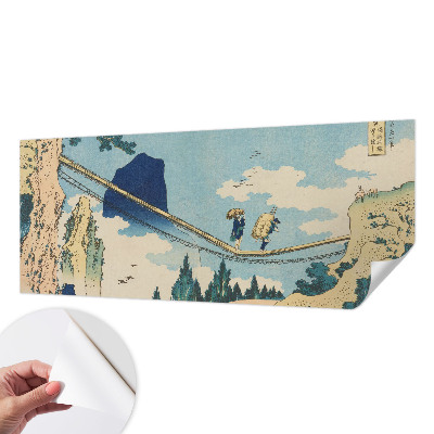 Mural de pared con estampado hermoso con un diseño de puente de montaña