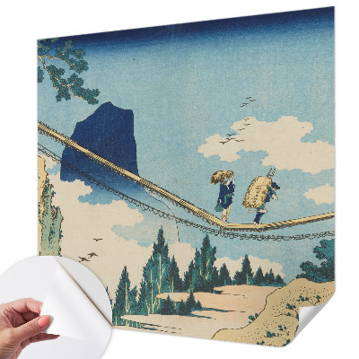 Mural de pared con estampado hermoso con un diseño de puente de montaña