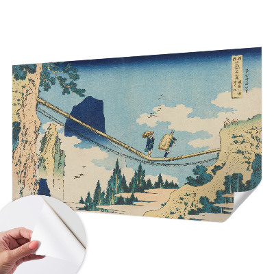 Mural de pared con estampado hermoso con un diseño de puente de montaña