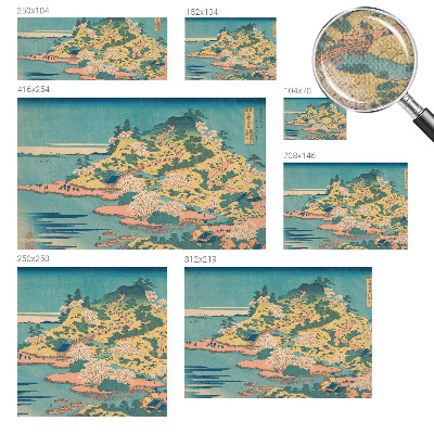 Papel mural texturado decorativo paisaje japonés