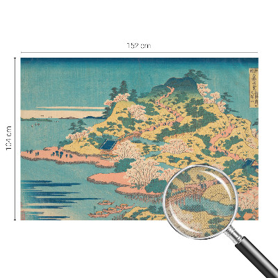 Papel mural texturado decorativo con paisaje japonés