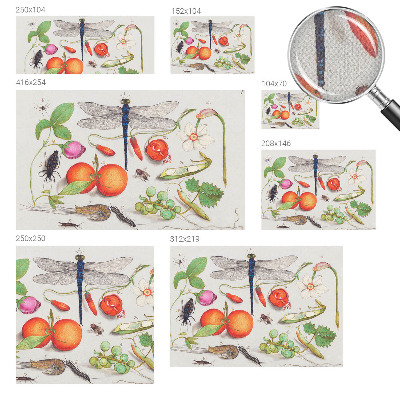 Papel mural con patrón decorativo con ilustración de motivos naturales