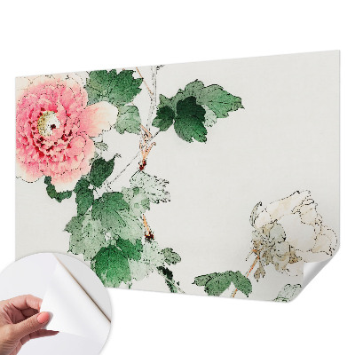 Mural de pared con estampado hermoso con un sutil diseño floral