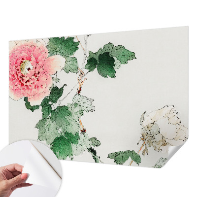 Mural de pared con estampado hermoso con un sutil diseño floral