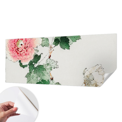 Mural de pared con estampado hermoso con un sutil diseño floral