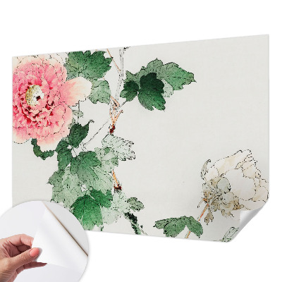 Mural de pared con estampado hermoso con un sutil diseño floral