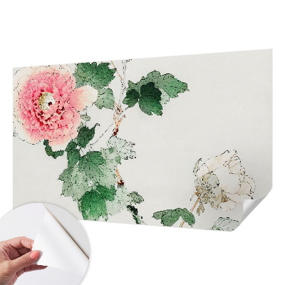Mural de pared con estampado hermoso con un sutil diseño floral