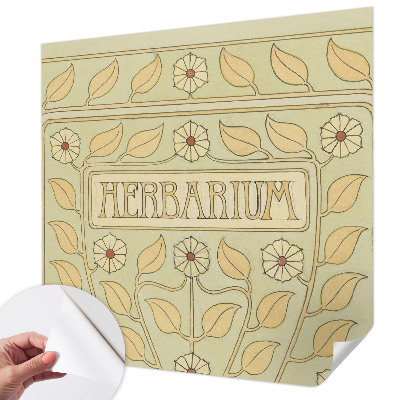Papel mural texturado decorativo con motivo de adorno para plantas