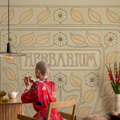 Papel mural texturado decorativo Adorno para plantas