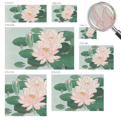 Mural de pared con estampado hermoso loto acuático