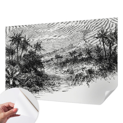 Mural de pared con estampado hermoso Panorama exótico