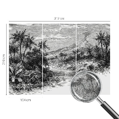 Mural de pared con estampado hermoso Panorama exótico