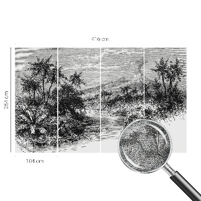 Mural de pared con estampado hermoso Panorama exótico