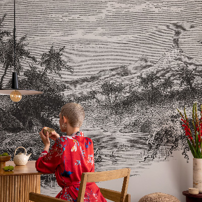 Mural de pared con estampado hermoso Panorama exótico