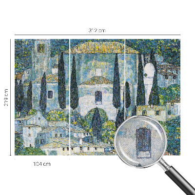 Mural de pared con estampado hermoso Casas de ciprés