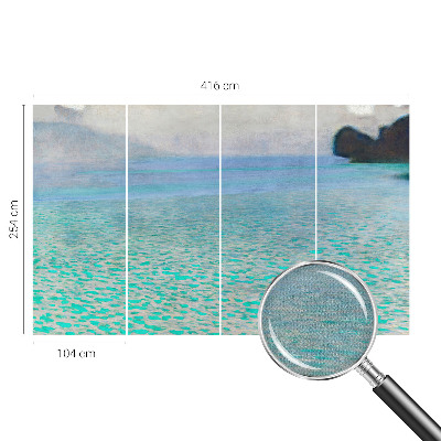 Papel mural con patrón decorativo Agua turquesa