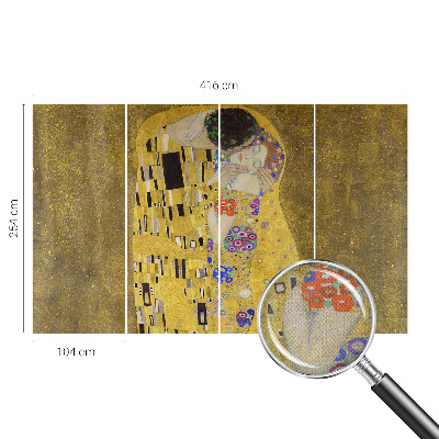 Mural de pared con estampado hermoso con diseño de pareja en estilo Art Nouveau