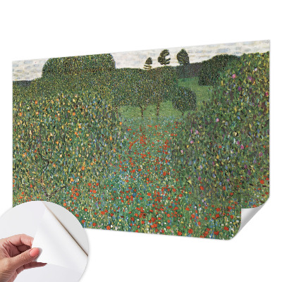 Papel mural texturado decorativo con diseño de prado de flores