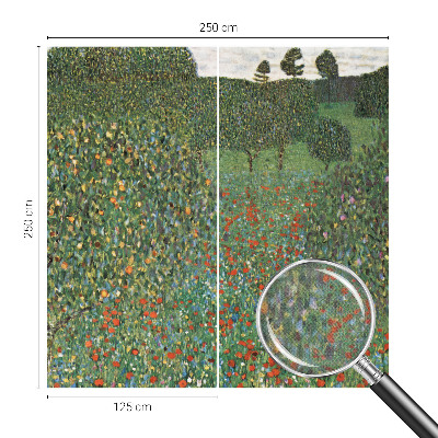 Papel mural texturado decorativo con diseño de prado de flores