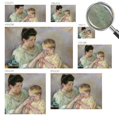 Fotomural decorativo para cabecero de cama Cuidado parental