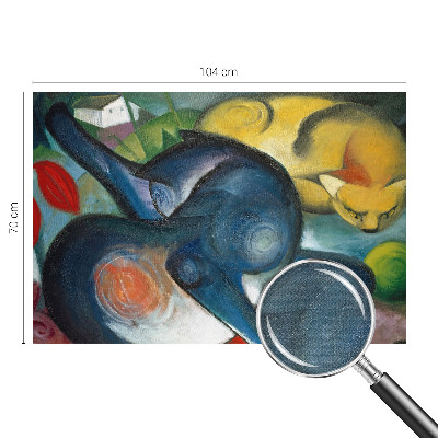 Papel mural con patrón decorativo Arte de gatos