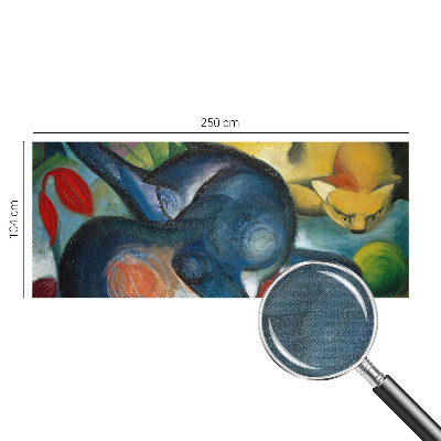 Papel mural con patrón decorativo Arte de gatos