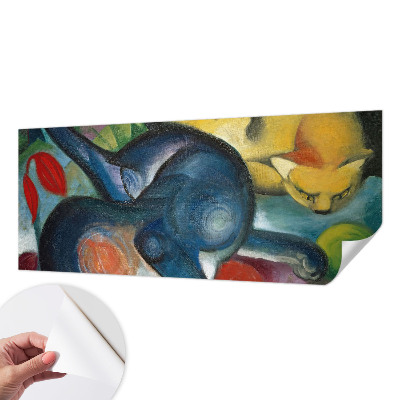 Papel mural con patrón decorativo Arte de gatos