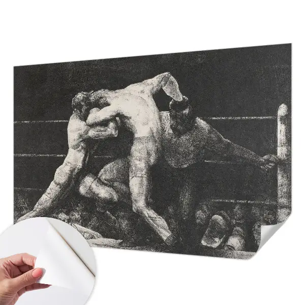Mural de pared con estampado hermoso con el motivo de un duelo de boxeadores