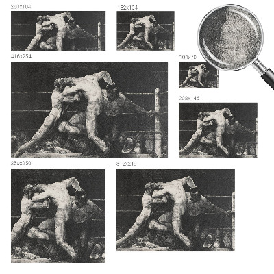 Mural de pared con estampado hermoso Duelo de boxeadores