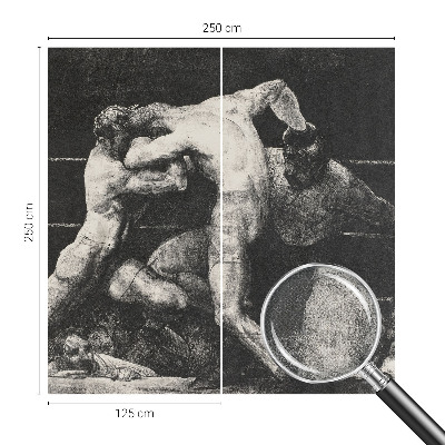 Mural de pared con estampado hermoso Duelo de boxeadores