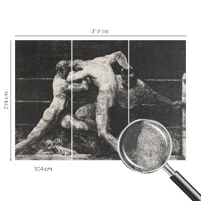 Mural de pared con estampado hermoso Duelo de boxeadores