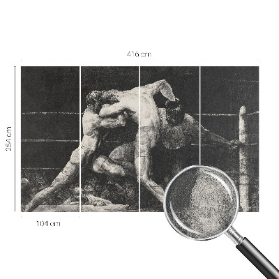 Mural de pared con estampado hermoso Duelo de boxeadores