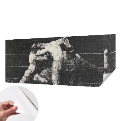 Mural de pared con estampado hermoso con el motivo de un duelo de boxeadores