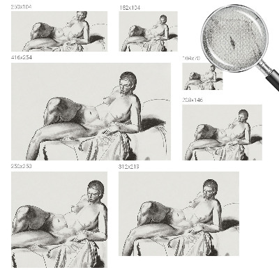 Fotomural decorativo para cabecero de cama con motivo de desnudo artístico