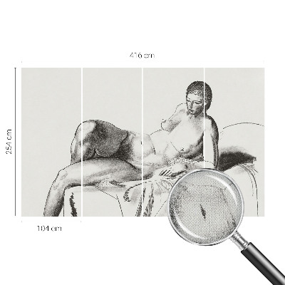 Fotomural decorativo para cabecero de cama con motivo de desnudo artístico