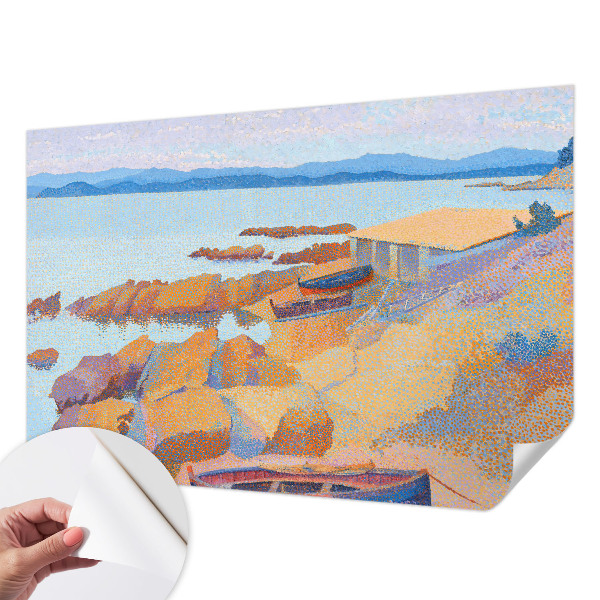 Papel mural con patrón decorativo con motivo de vistas al mar