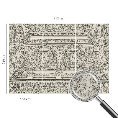 Mural de pared con estampado hermoso Adorno clásico