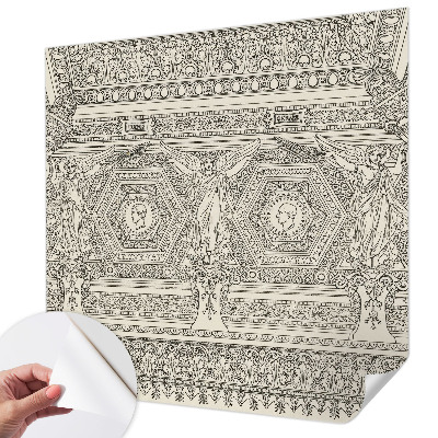 Mural de pared con estampado hermoso con diseño clásico como adorno