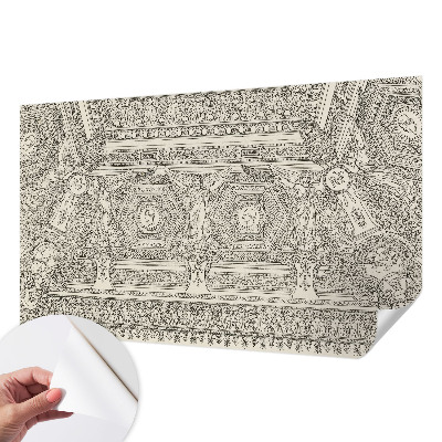 Mural de pared con estampado hermoso con diseño clásico como adorno