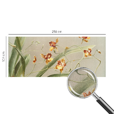 Fotomural decorativo para cabecero de cama con diseño de orquídeas clásicas