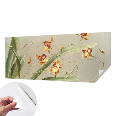Fotomural decorativo para cabecero de cama con diseño de orquídeas clásicas