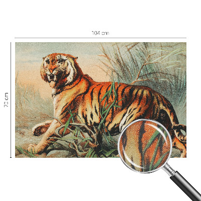 Papel mural con patrón decorativo con motivo de naturaleza del tigre