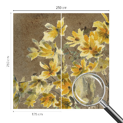 Papel mural texturado decorativo ramo soleado