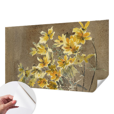 Papel mural texturado decorativo ramo soleado