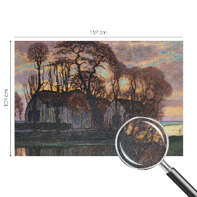 Fotomural decorativo para cabecero de cama con un paisaje vespertino