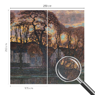 Fotomural decorativo para cabecero de cama Paisaje vespertino