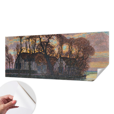 Fotomural decorativo para cabecero de cama con un paisaje vespertino