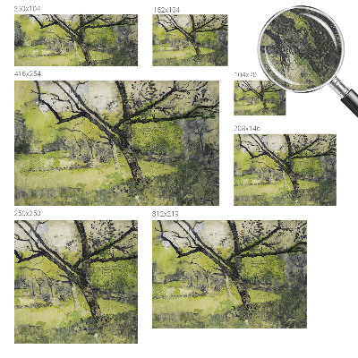 Mural de pared con estampado hermoso Parque de primavera