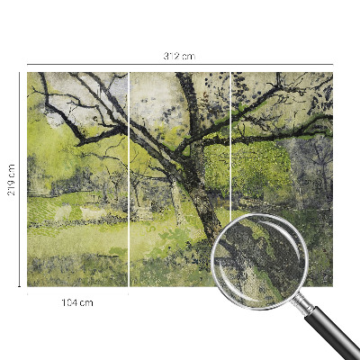 Mural de pared con estampado hermoso Parque de primavera